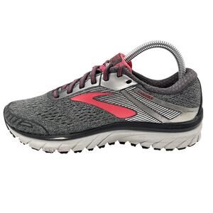 Brooks Adrenaline GTS 18 Shoes Womens Size 8.5 Gray Pink Running Sneakers DNA